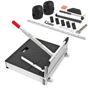 BAUTEC Laminatschneider Modell IV 630 mm Schnittbreite mit Telekopbügel Rollen 2 Klingen & Verlegeset