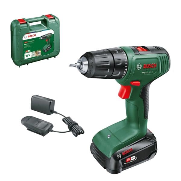 Bosch 18 V Akku-Bohrschrauber EasyDrill 18V-40 inkl. 1 Akku (2 Ah) mit Koffer