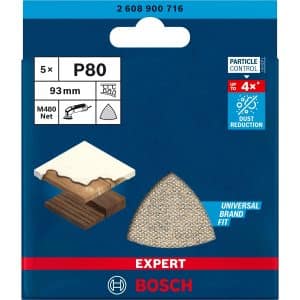 Bosch Expert Netzschleifblatt M480 93 mm x 93 mm K80 5 Stück