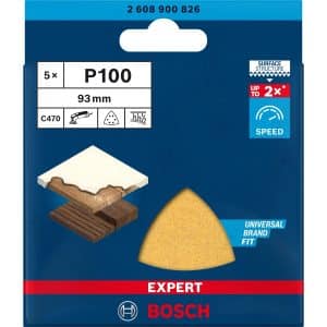 Bosch Expert Schleifblatt C470 93 mm x 93 mm K100 5 Stück