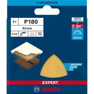 Bosch Expert Schleifblatt C470 93 mm x 93 mm K180 5 Stück