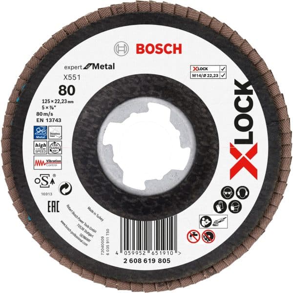 Bosch Fächerschleifscheibe X-Lock X551 Ø 125 mm x 22