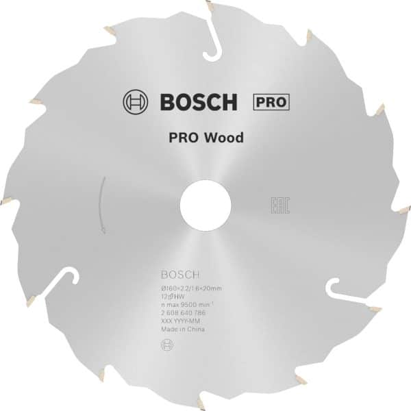 Bosch Hartmetall Kreissägeblatt 160 mm x 20 mm x 2