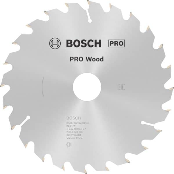 Bosch Hartmetall Kreissägeblatt 184 mm x 30 mm x 2