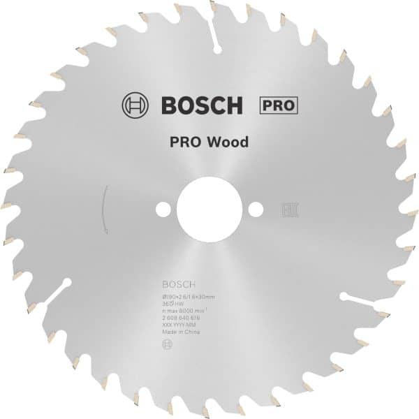 Bosch Hartmetall Kreissägeblatt 190 mm x 30 mm x 2