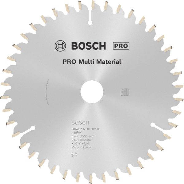Bosch Kreissägeblatt Multi Material 160 mm x 24 mm x 20 mm 42 Zähne