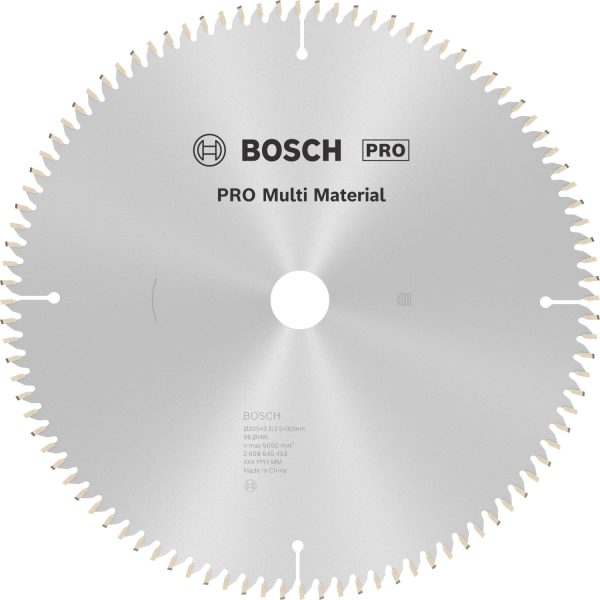 Bosch Kreissägeblatt Multi Material 305 mm x 32 mm x 30 mm 96 Zähne