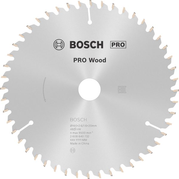 Bosch Kreissägeblatt Optiline Wood 160 mm x 26 mm x 20 mm 48 Zähne