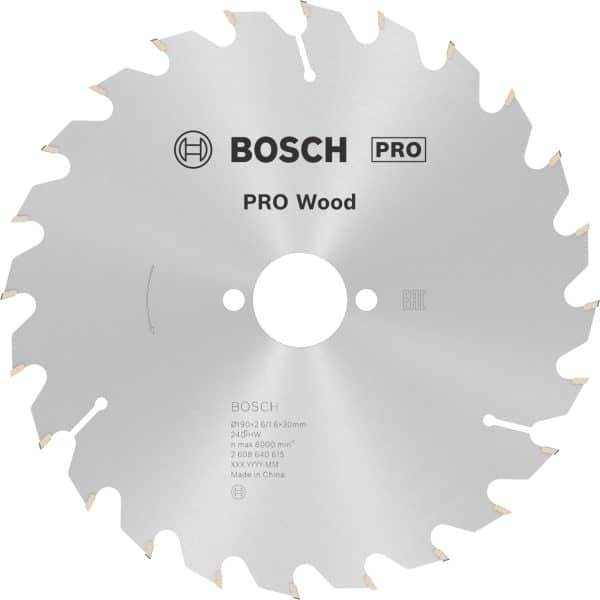 Bosch Kreissägeblatt Optiline Wood 190 mm x 30 mm x 2