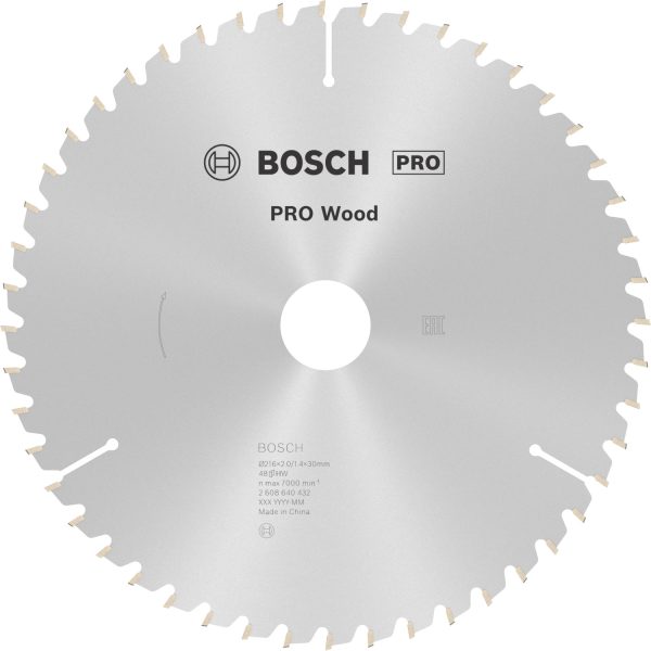 Bosch Kreissägeblatt Optiline Wood 216 mm x 2 mm x 30 mm 48 Zähne