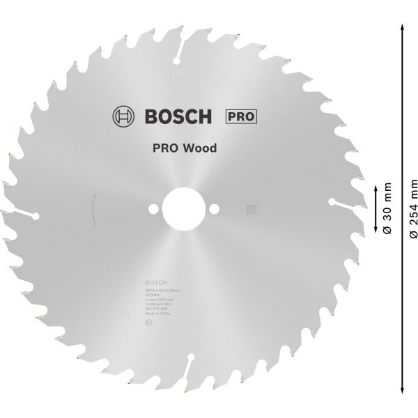 Bosch Kreissägeblatt Optiline Wood 254 x 30 x 2