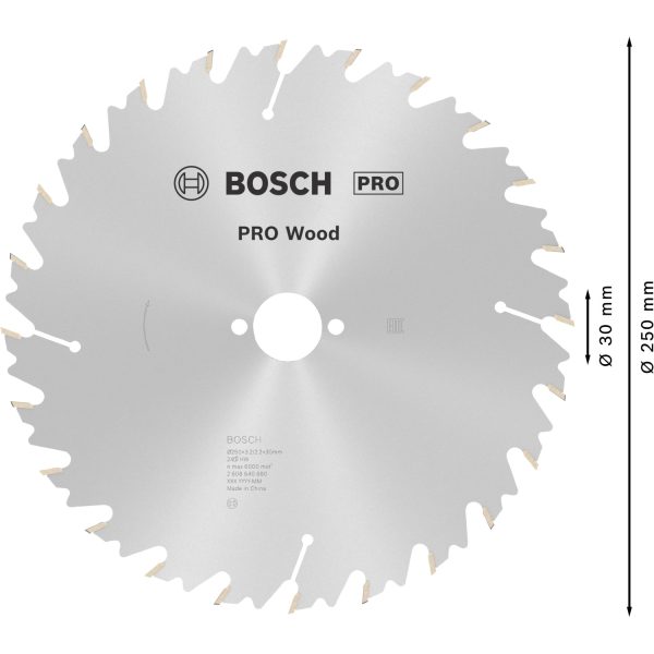 Bosch Kreissägeblatt Speedline Wood 250 mm x 32 mm x 30 mm 24 Zähne