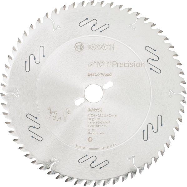 Bosch Kreissägeblatt Top Precision Best for Wood 300 x 30 x 3