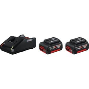 Bosch Professional Akku-Starterset mit 2x 18 V 4 Ah Akku & Ladegerät GAL 18 V-40