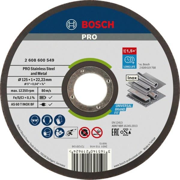Bosch Schleif-Trennscheibe Rapido Inox 125 mm x 1
