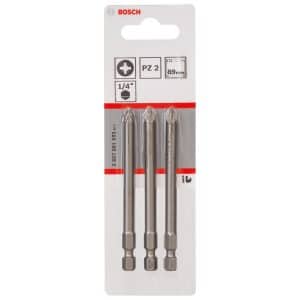 Bosch Schrauberbits Extra Hard PZ2 89 mm 3 Stück