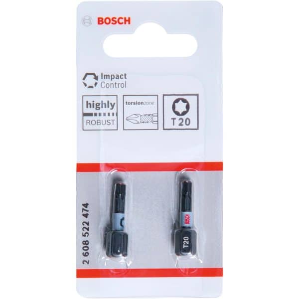 Bosch T20-Schrauberbits Impact Control 2-teilig