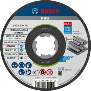Bosch Trennscheibe X-Lock Standard Inox Gerade Ø 115 mm x 1 mm x 22