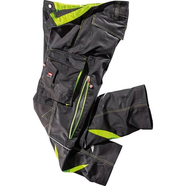 Bullstar Arbeitshose Ultra Schwarz-Lime Gr. 48