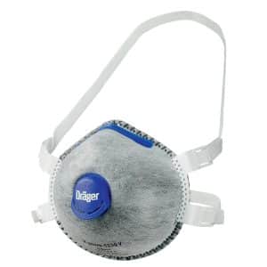 Dräger Feinstaubmaske X-plore 1330 V Odour FFP3 mit Ventil 5 Stück Grau