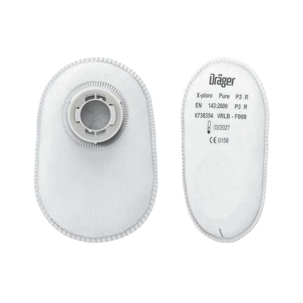 Dräger Partikelfilter Bajonett Pure P3 R 2 Stück Weiß