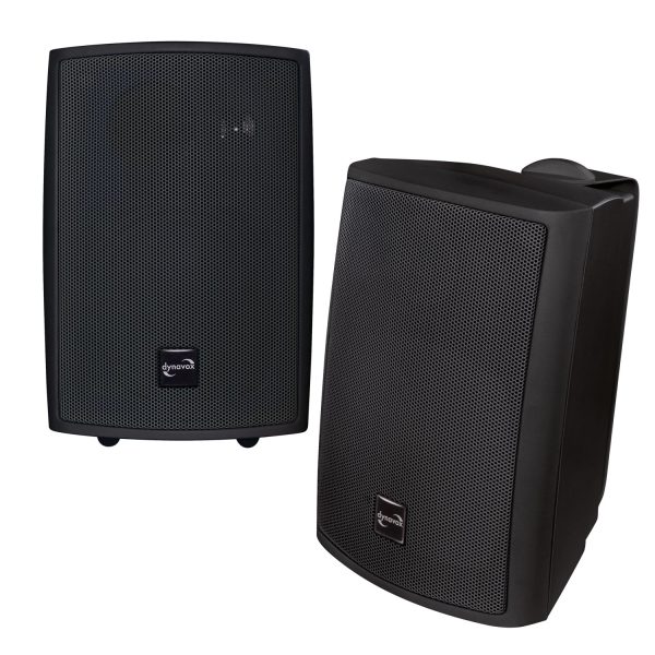 Dynavox PB-402 Wetterfeste 3-Wege-Boxen Mit Halterung Schwarz