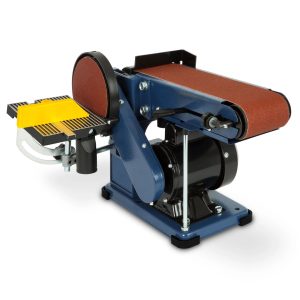 EBERTH Bandschleifmaschine 375W Verstellbare mit Schleifpad & Schleifband