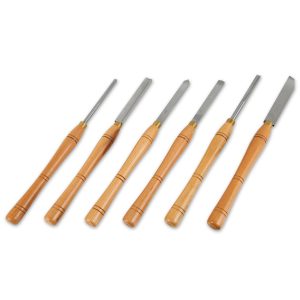 EBERTH Drechselmesser Set mit Holzkoffer 6 Hochwertige HSS Drechseleisen