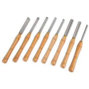 EBERTH Drechselmesser Set mit Holzkoffer 8 Hochwertige HSS Drechseleisen