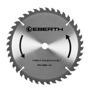 EBERTH Kreissägeblatt 200mm Durchmesser 30mm Bohrung 2