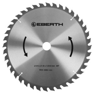 EBERTH Kreissägeblatt 315mm Durchmesser 30mm Bohrung 2