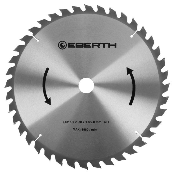 EBERTH Kreissägeblatt 315mm Durchmesser 30mm Bohrung 2