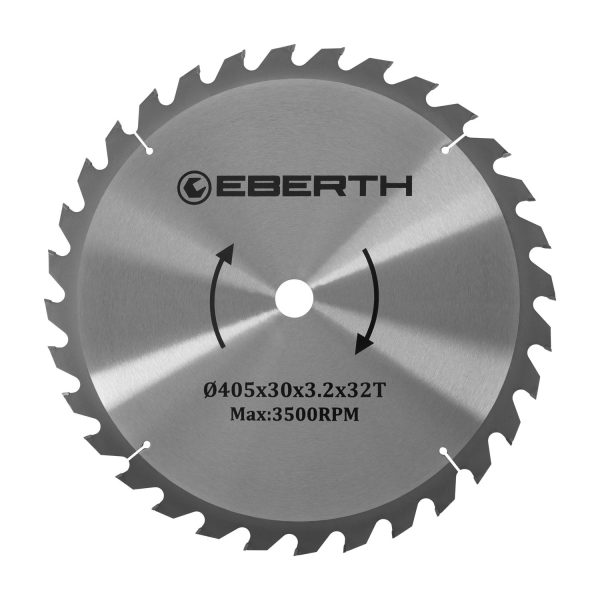 EBERTH Kreissägeblatt 405mm Durchmesser 30mm Bohrung 3
