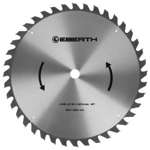 EBERTH Kreissägeblatt 450mm Durchmesser 30mm Bohrung 3