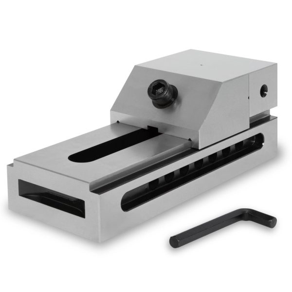 EBERTH Präzisions-Niederzugschraubstock Backenbreite 100mm Spannweite 125mm