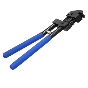 ECD Germany 2 in 1 Kombinierte Absetzzange Lochzange 290mm Blau Kohlenstoffstahl