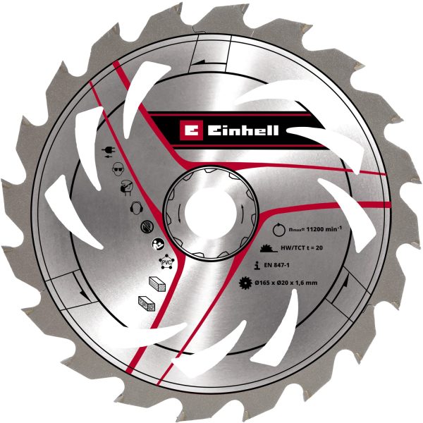 Einhell Accessory Kreissägeblatt für Handkreissägen HM 165 mm x 20 mm Z20