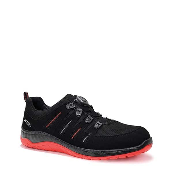 Elten Sicherheitshalbschuh Maddox Boa Black-Red Low Esd S3 Gr. 38