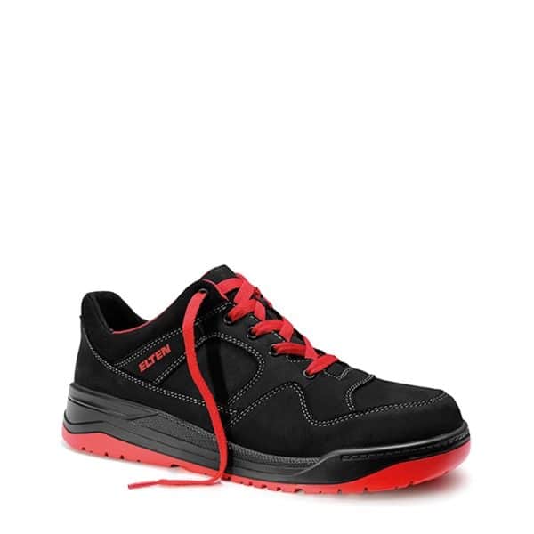 Elten Sicherheitshalbschuh Maverick Black-Red Low Esd S3 Gr. 38