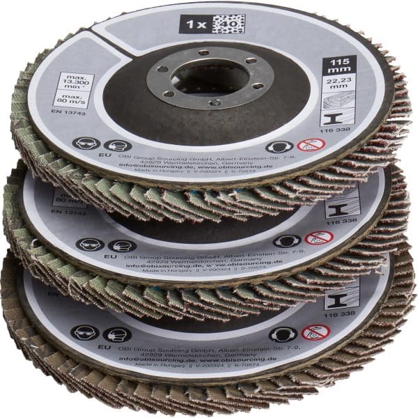 Fächerschleifscheiben Set 3-teilig 115 mm