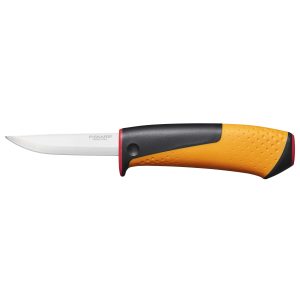 Fiskars Handwerkermesser inklusive Holster mit integriertem Messerschärfer