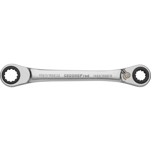 Gedore Doppel-Ringratschenschlüssel Satz R07501002 2-teilig