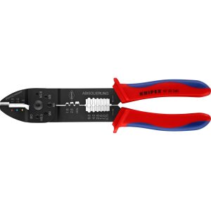 Knipex Crimpzange schwarz lackiert mit Mehrkomponenten-Hüllen 240 mm