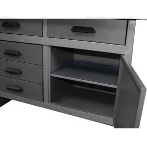 Küpper Fachboden für alle Werkbänke mit Tür 47 cm x 43 cm Silbergrau
