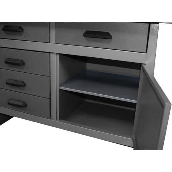 Küpper Fachboden für alle Werkbänke mit Tür 47 cm x 43 cm Silbergrau