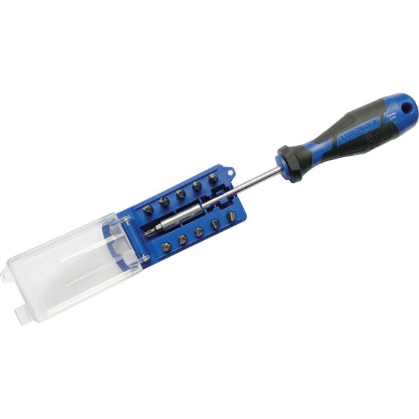 LUX Bit-Schraubenzieher mit 11-teiligem Bitmagazin