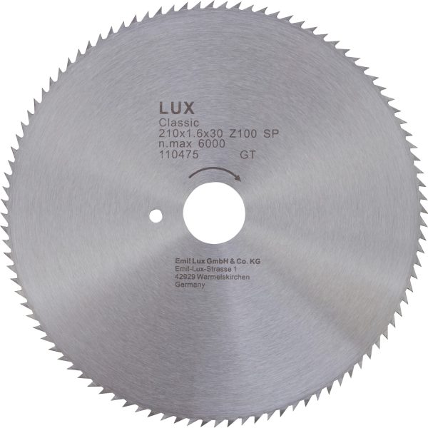 LUX CV-Kreissägeblatt 210 mm x 30 mm 72 Z
