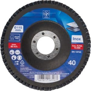 LUX Fächerschleifscheibe Metall Ø 115 mm K40