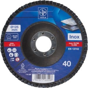 LUX Fächerschleifscheibe Metall Ø 125 mm K40