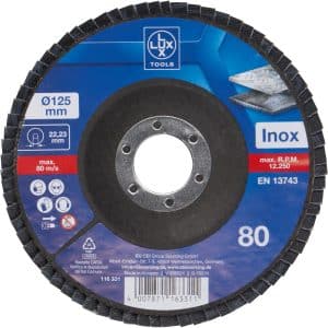 LUX Fächerschleifscheibe Metall Ø 125 mm K80